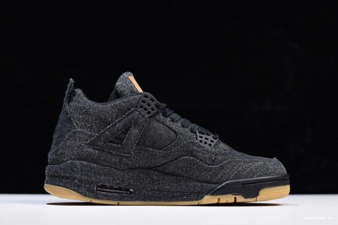 'black' Jordan 4 Air Levi's x AO2571-001 0723